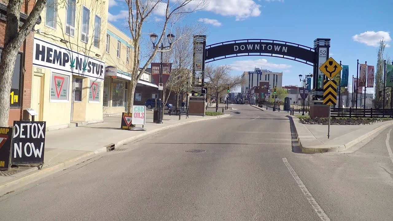 Red Deer Downtown Archway Entrance Wallpaper