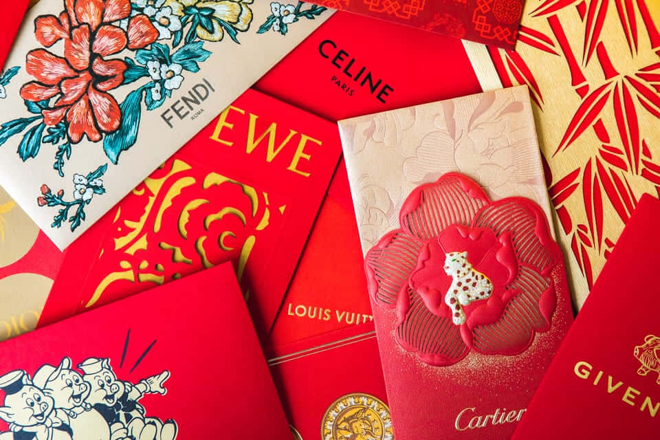 Red Envelope With Golden Ribbon Wallpaper