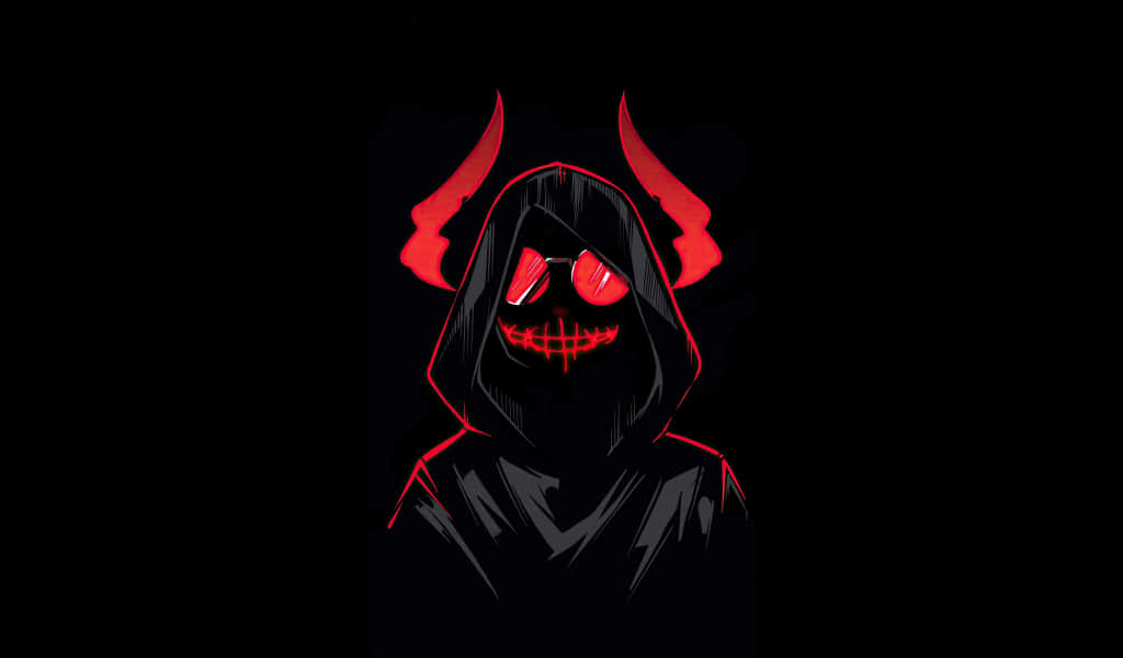 Red Eyed Demon Hoodie Art Wallpaper