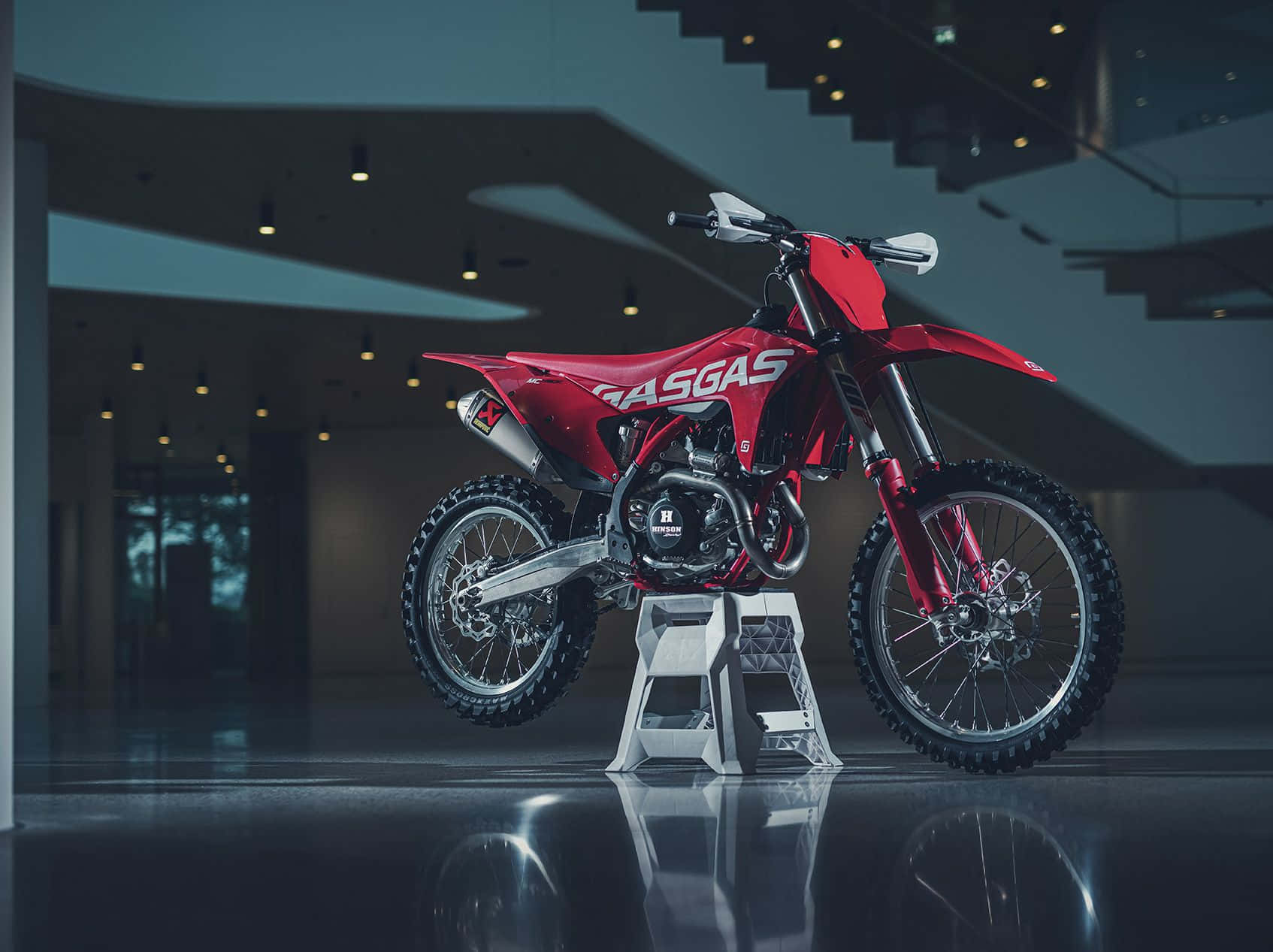 Red Gas Gas Motocross Bike Showcase Wallpaper