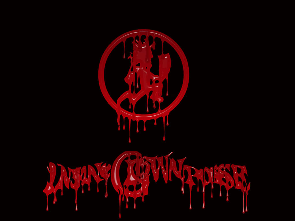 Red Gothic Band Logo Wallpaper