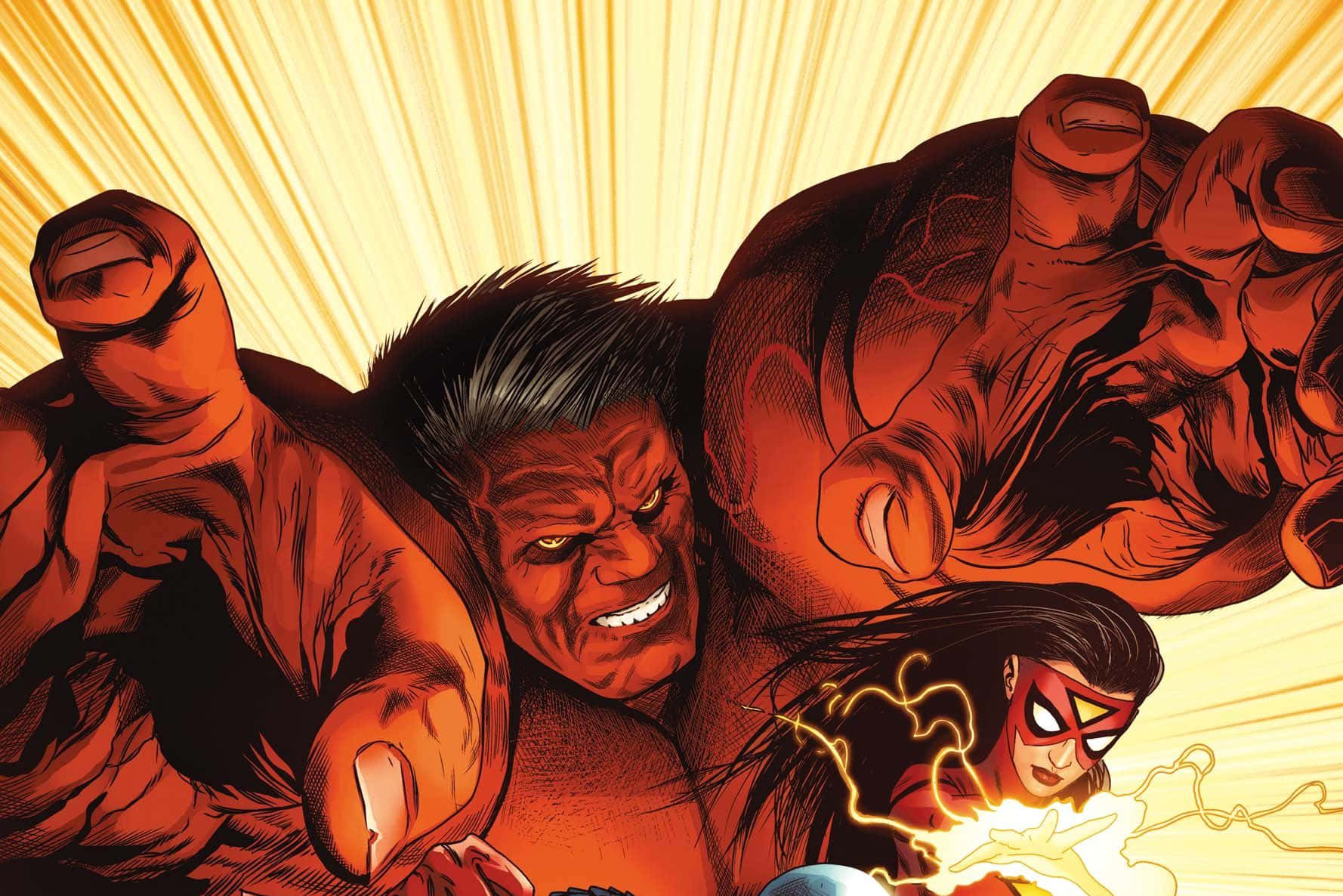 Red Hulk Rampage Wallpaper