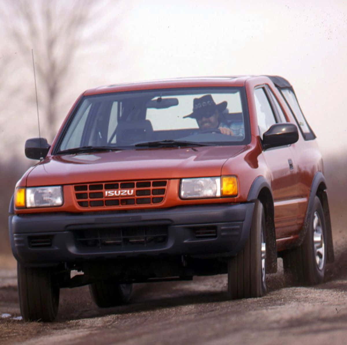 Red Isuzu Amigo Action Shot Wallpaper