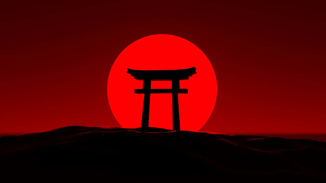 Red Japanese Gate Wallpaper