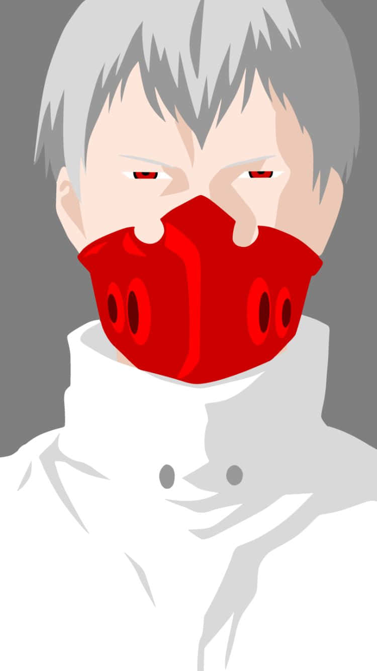 Red Masked Anime Character Wallpaper