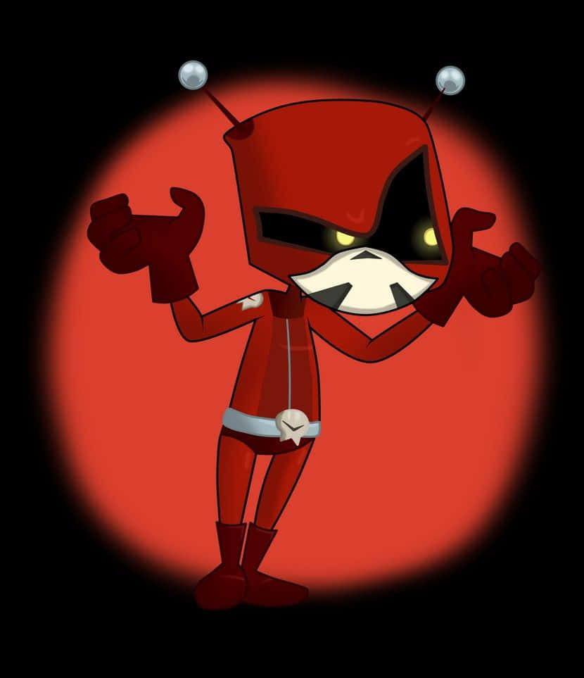 Red Menacing Cartoon Character Wallpaper