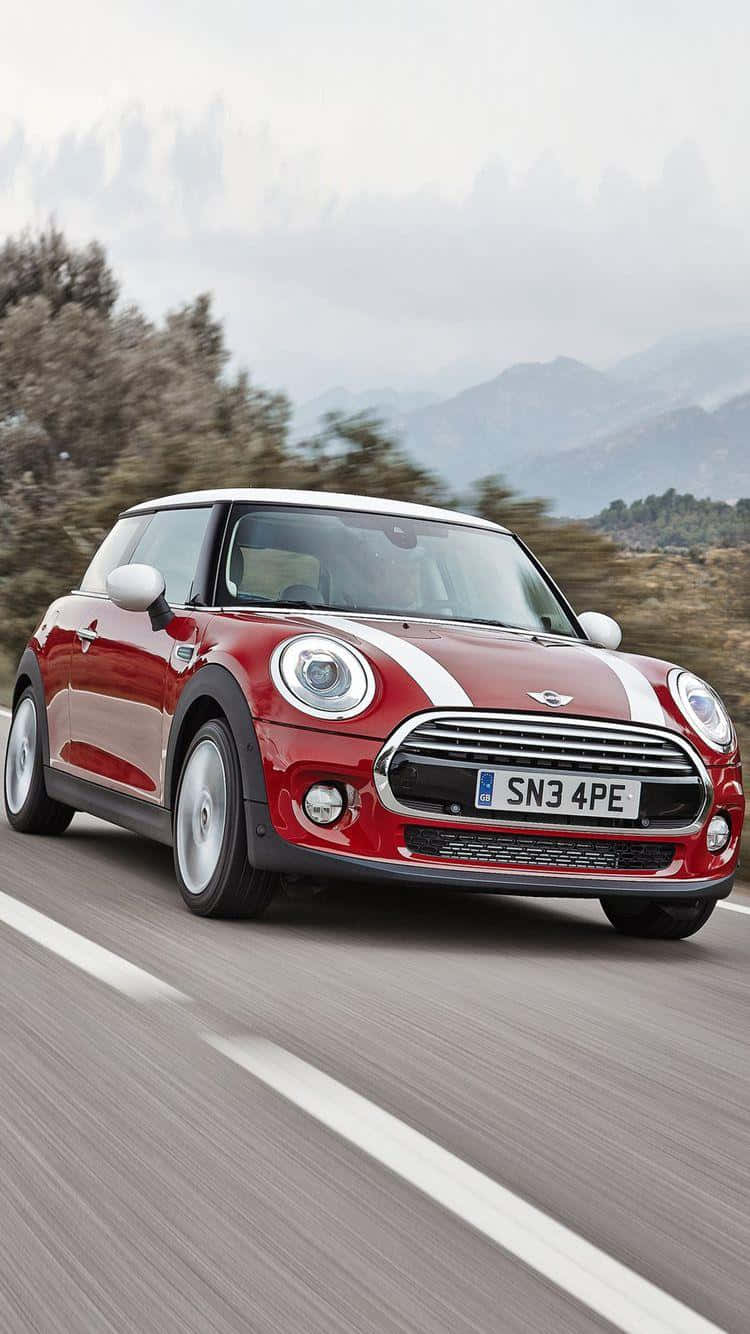 Red Mini Cooper S E On The Road Wallpaper