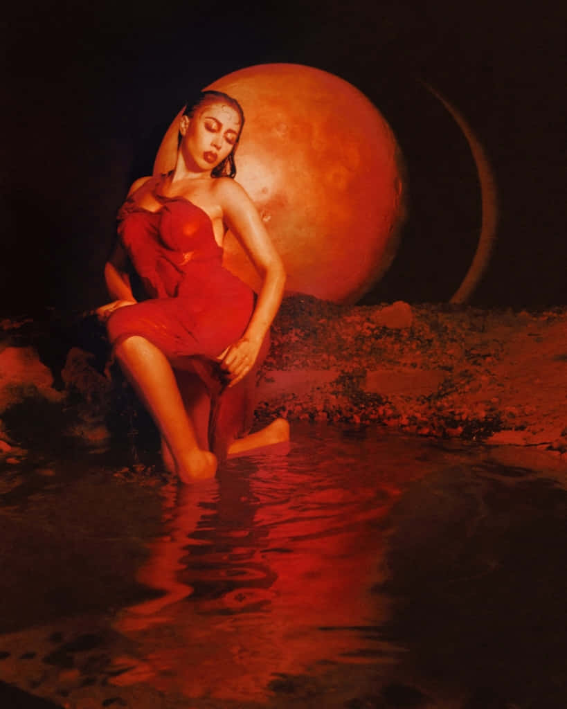 Red Moon Serenity Kali Uchis Wallpaper