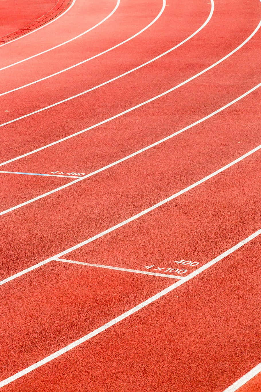 Red Running Track Lines Wallpaper