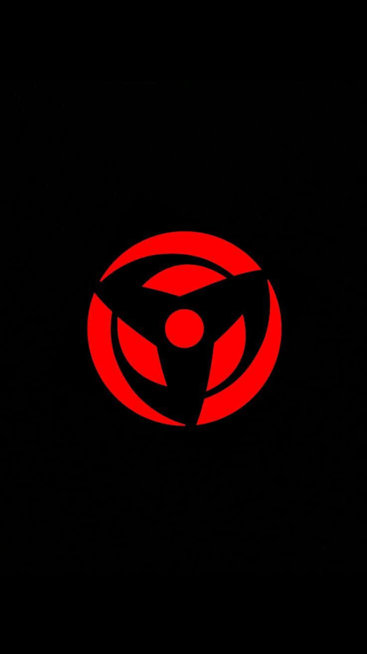 Red Sharingan Symbolon Black Background Wallpaper