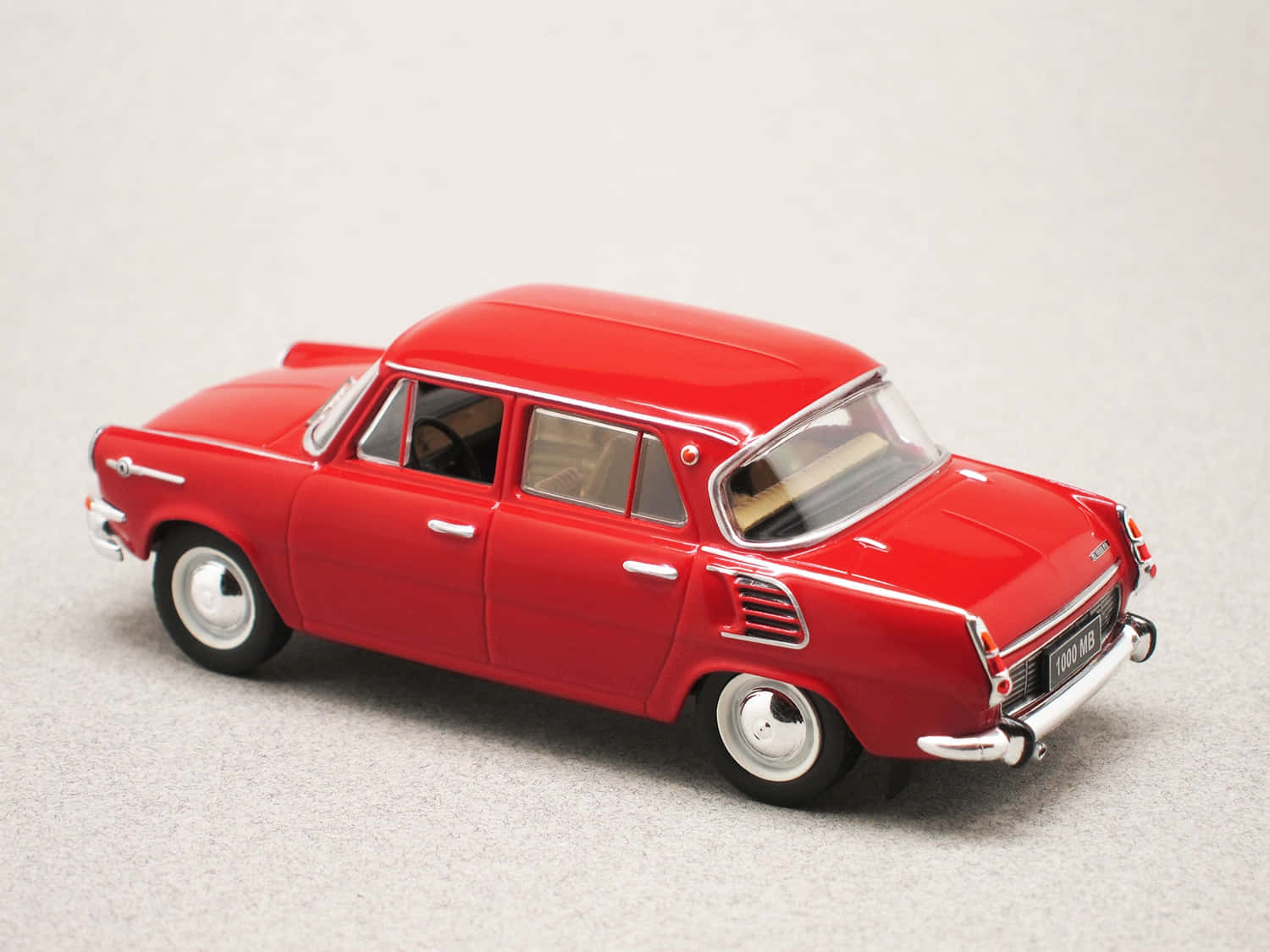 Red Skoda1000 Mb Model Car Wallpaper