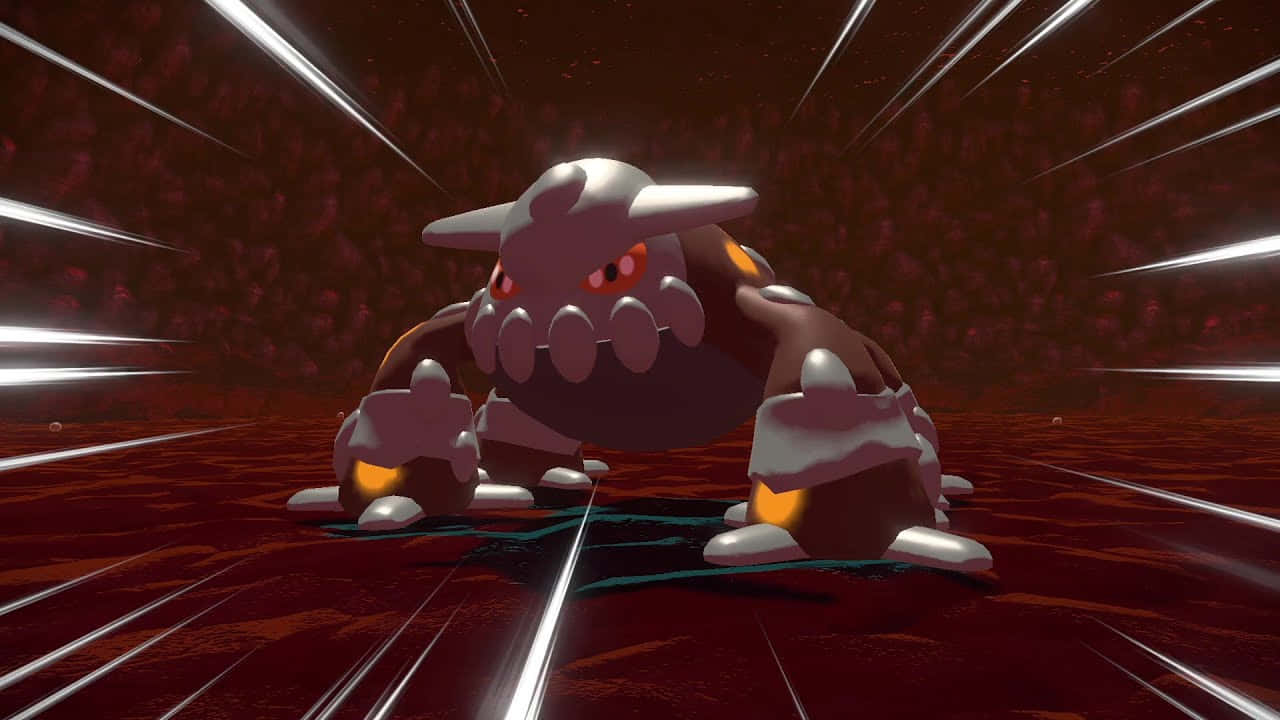 Red-tinted Image Of Heatran Wallpaper