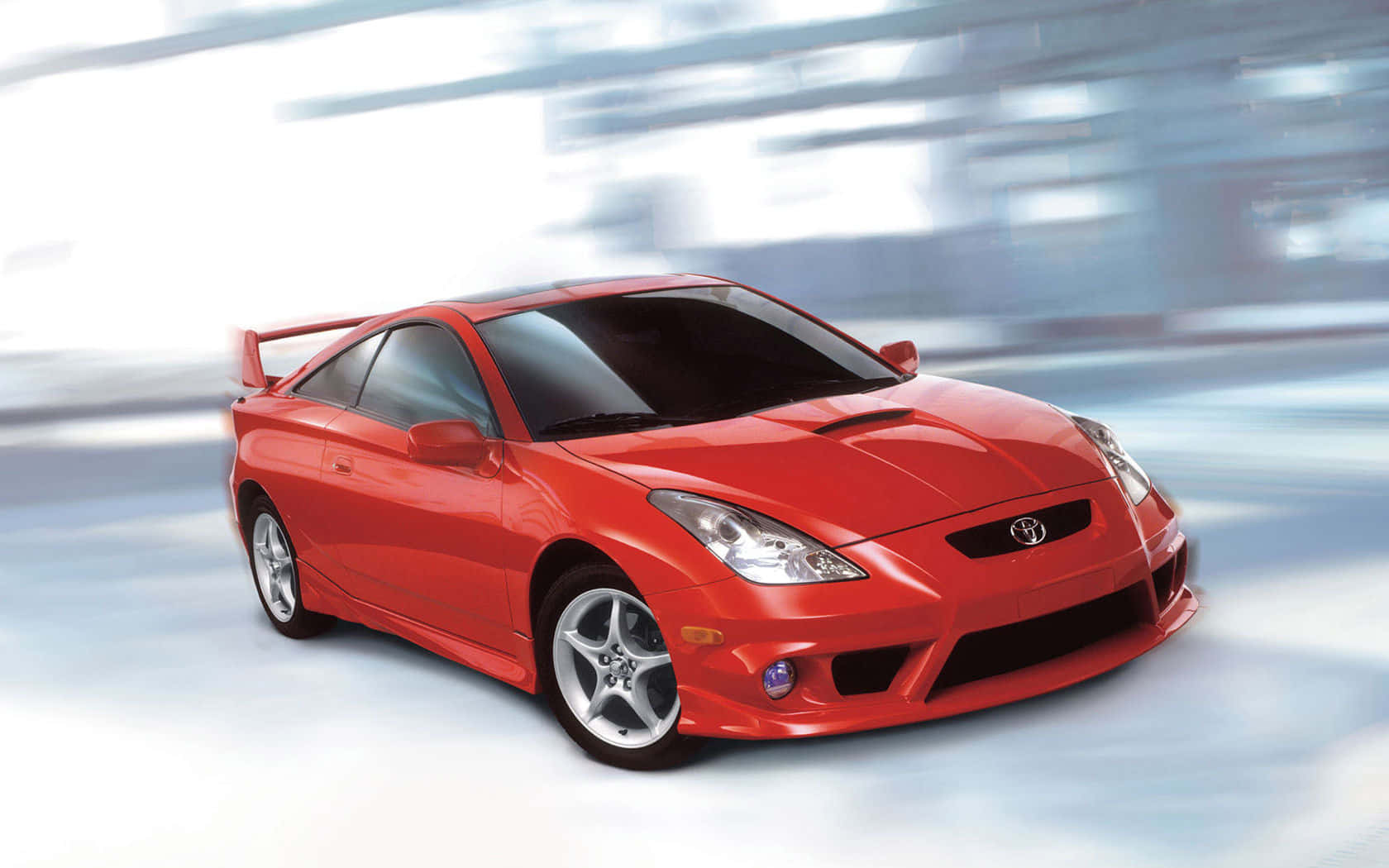 Red Toyota Celica Motion Blur Wallpaper