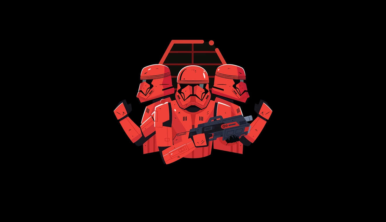 Red Trooper Formation Star Wars Wallpaper