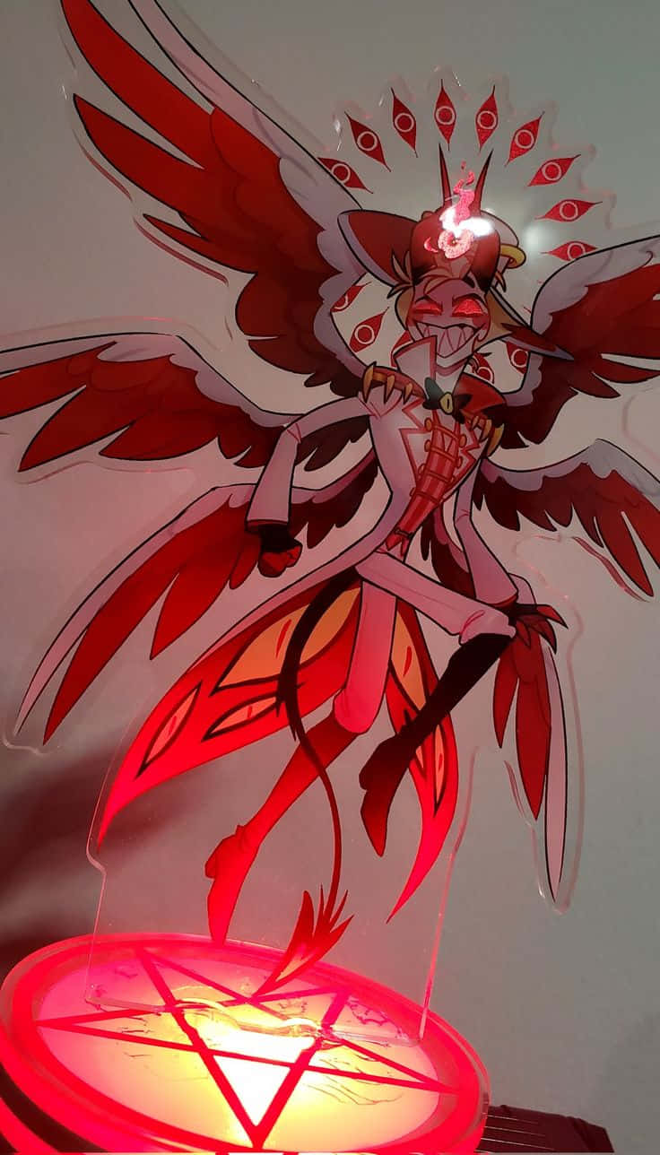 Red Winged Figure Artwork Wallpaper