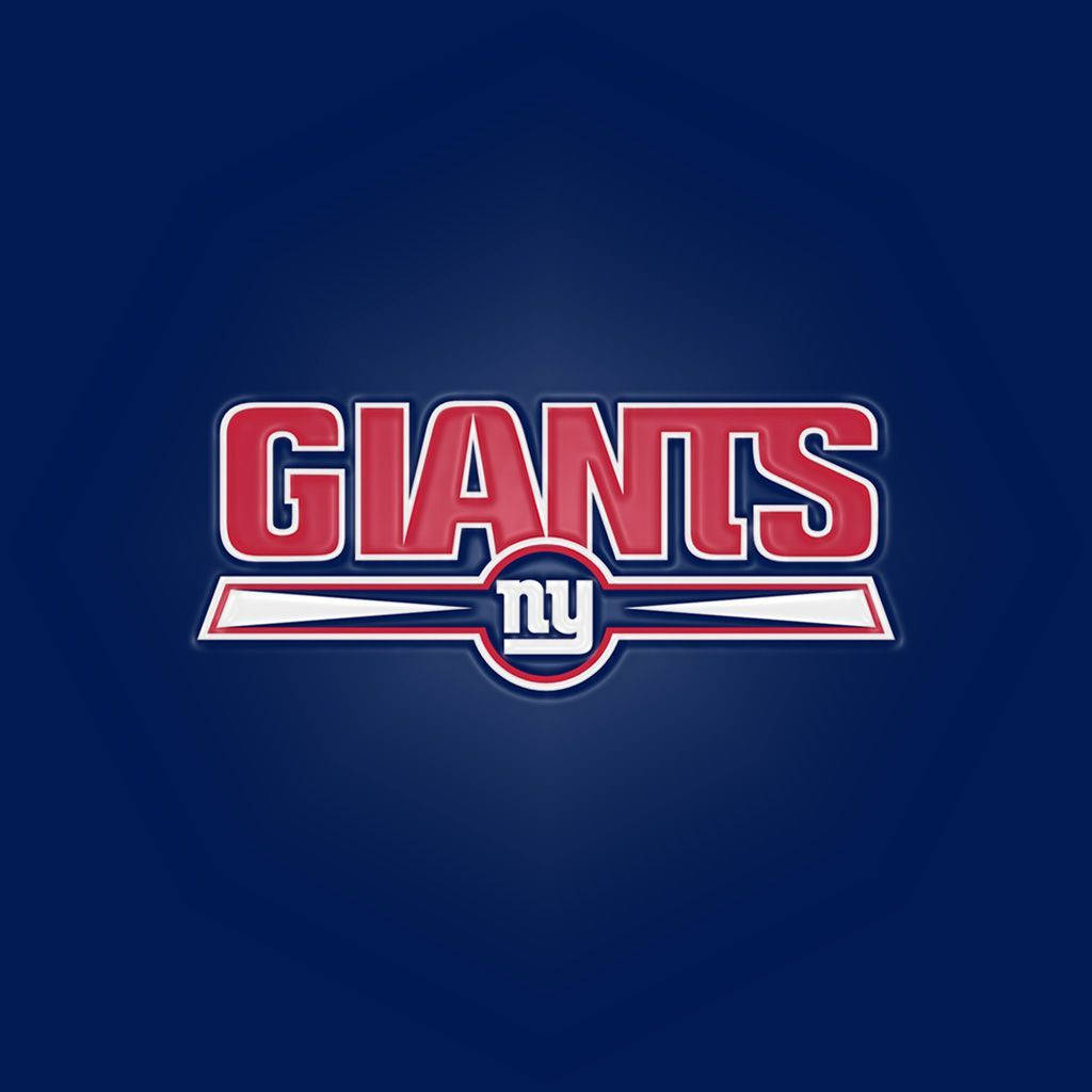 Red Wordmark New York Giants Logo Wallpaper