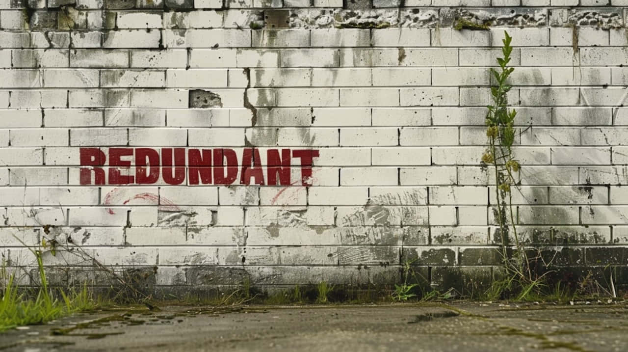 Redundant Word Graffition Wall Wallpaper