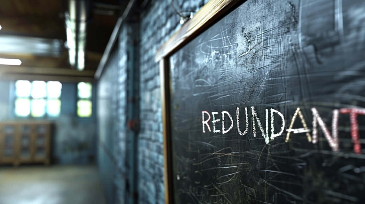 Redundant Word Written On Blackboard Wallpaper