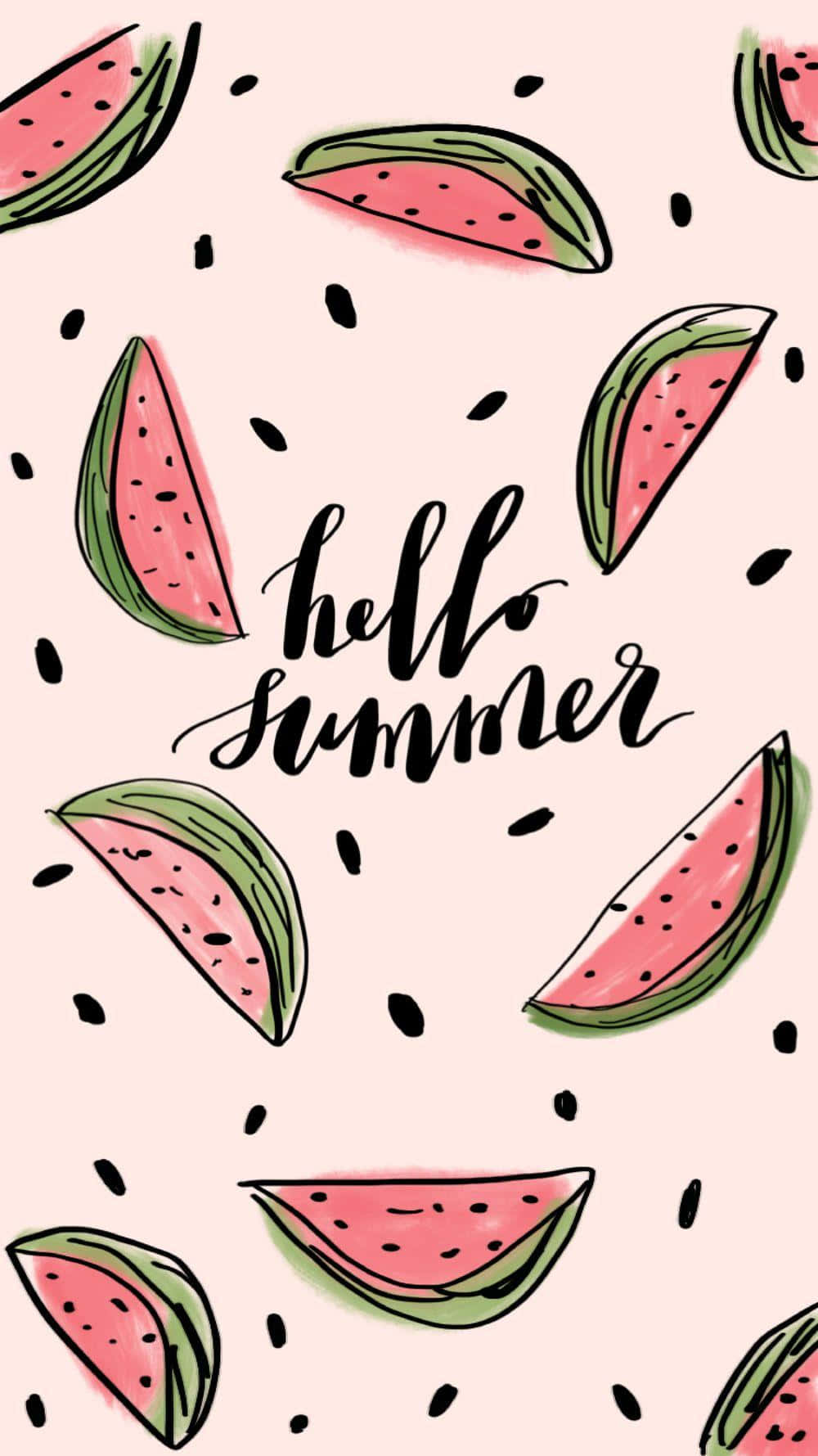 Refresh Your Summer Days With This Vibrant Watermelon Iphone Wallpaper! Wallpaper