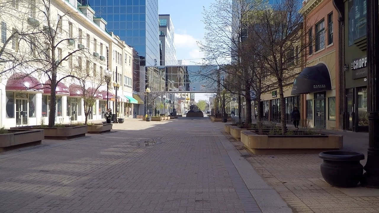 Regina Downtown Pedestrian Street Wallpaper