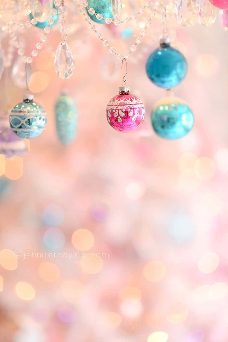 Relax And Enjoy The Beauty Of A Pastel Christmas Wallpaper