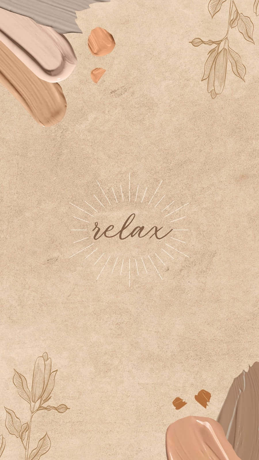 Relax Minimalist Brown Aesthetic Wallpaper