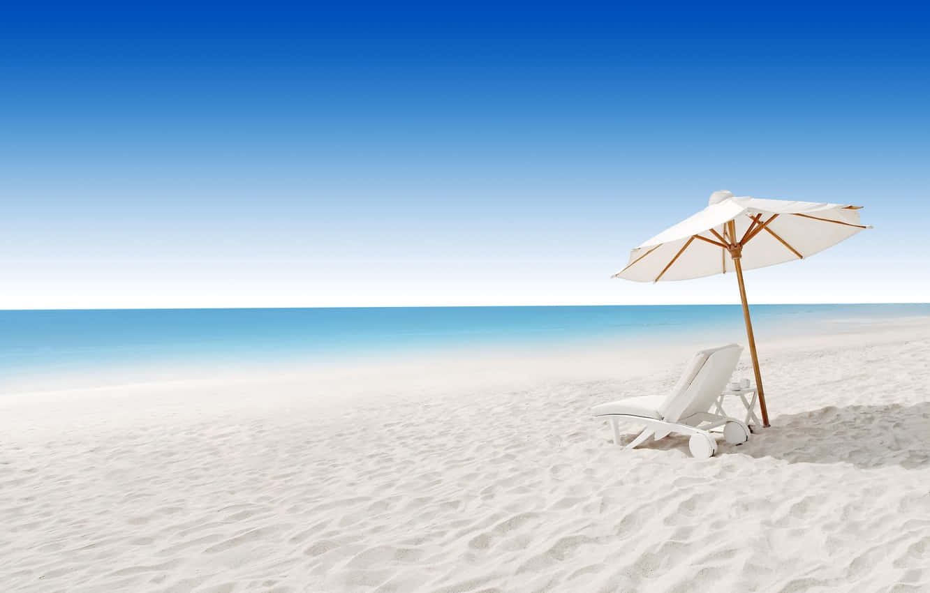 Relaxing Beach Sunbed Wallpaper