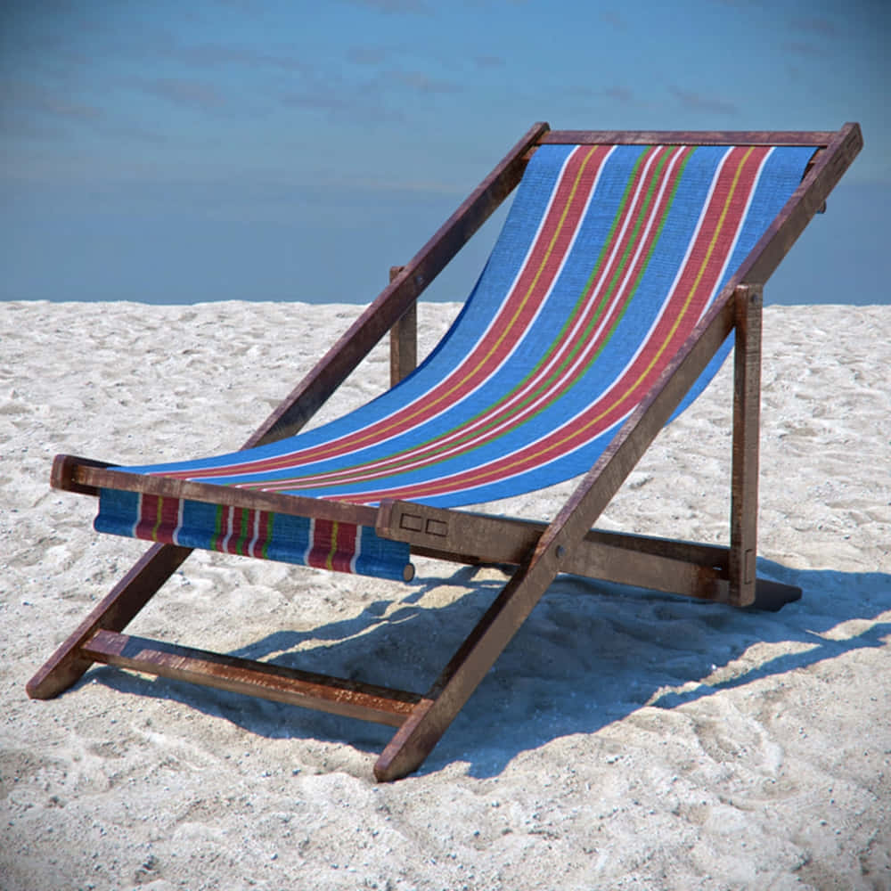 Relaxing Beach Sunbed On A Sunny Day Wallpaper