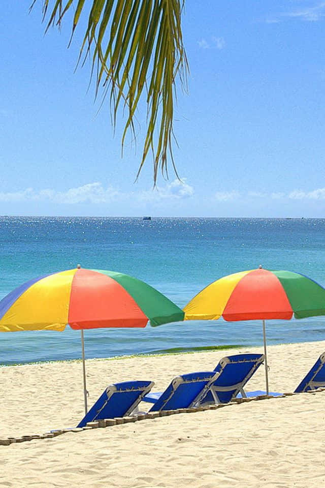 Relaxing Beach Sunbed Wallpaper