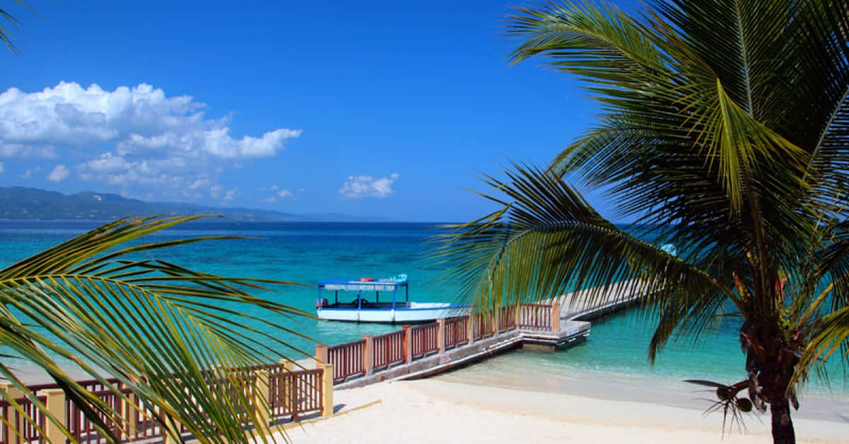 Relaxing On The Beautiful Jamaican Beach Wallpaper