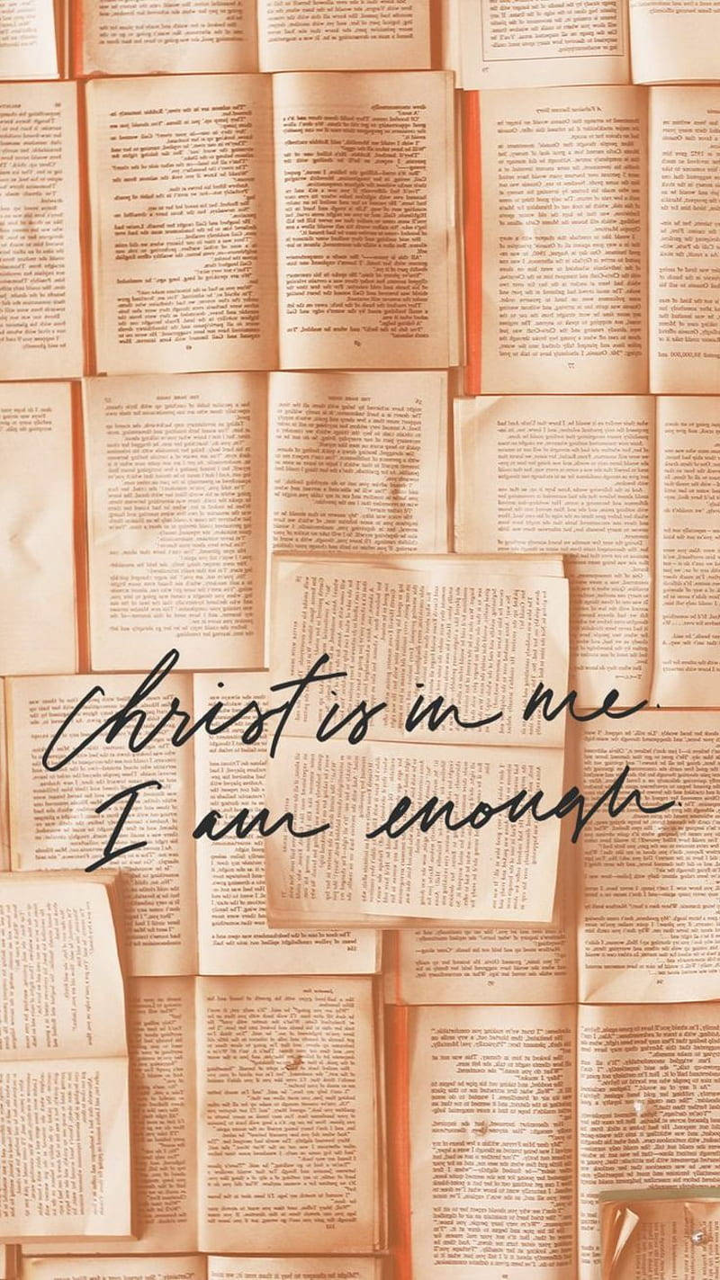 Religious I Am Enough Quote Wallpaper