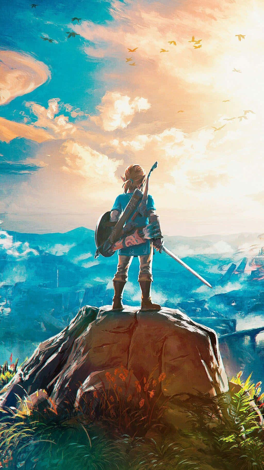 “relive The Legend Of Zelda With This Iphone” Wallpaper