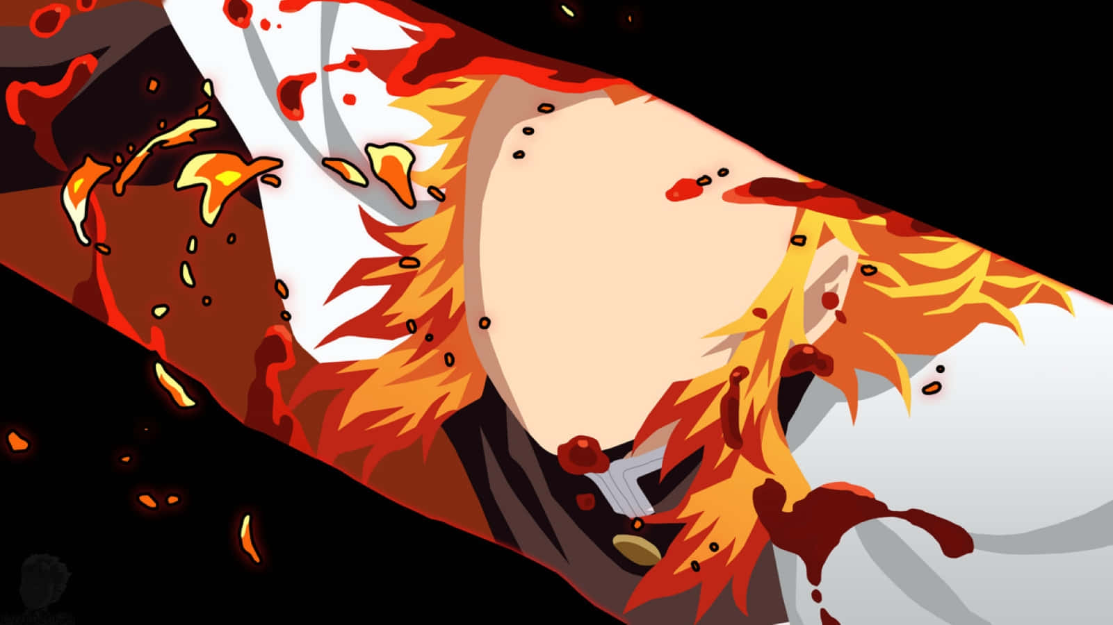 Rengoku Minimalist Art Wallpaper Wallpaper