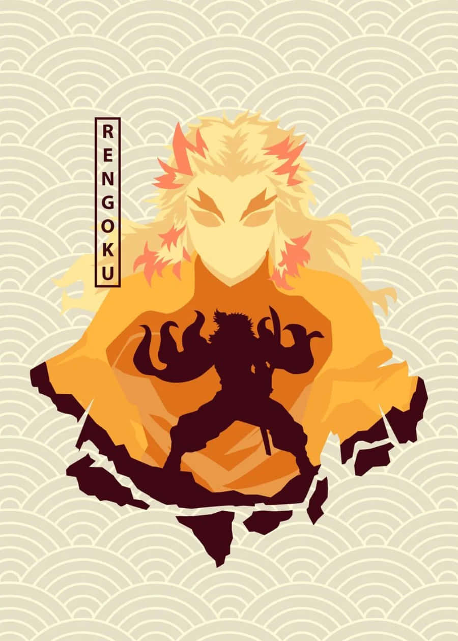 Rengoku Minimalist - Fiery Samurai Hero Wallpaper