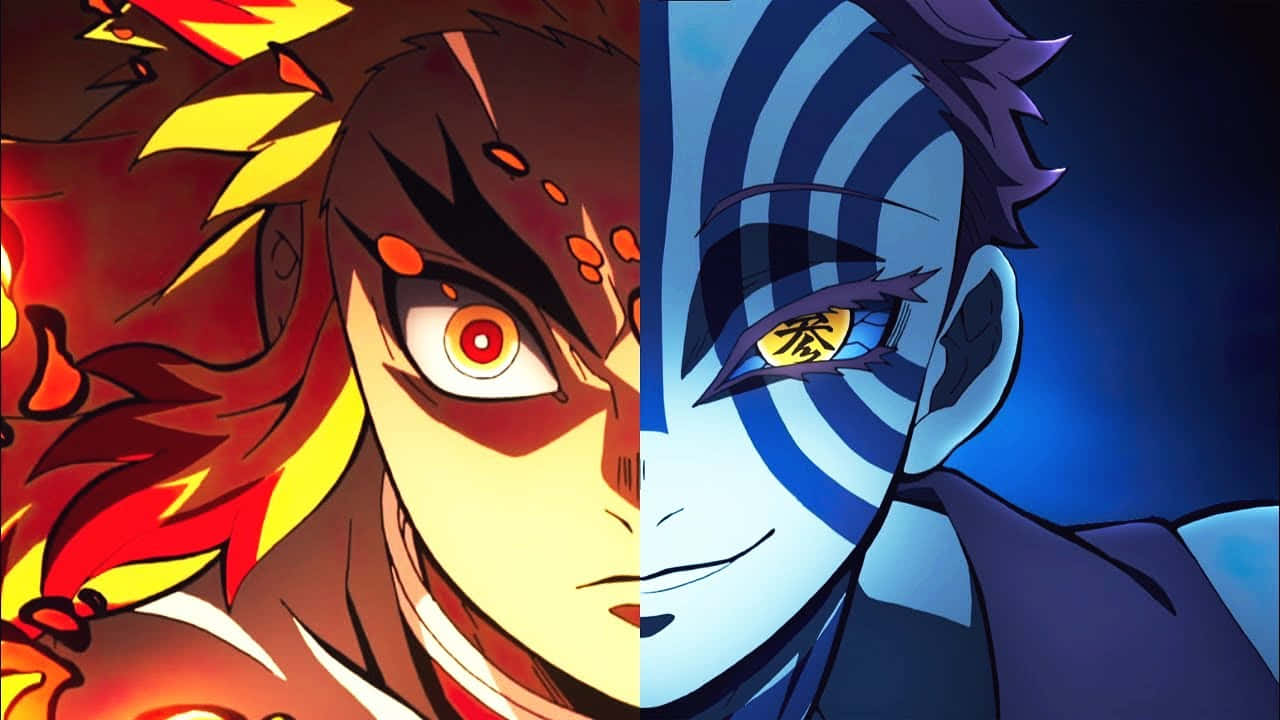 Rengokuvs Akaza Face Off Wallpaper