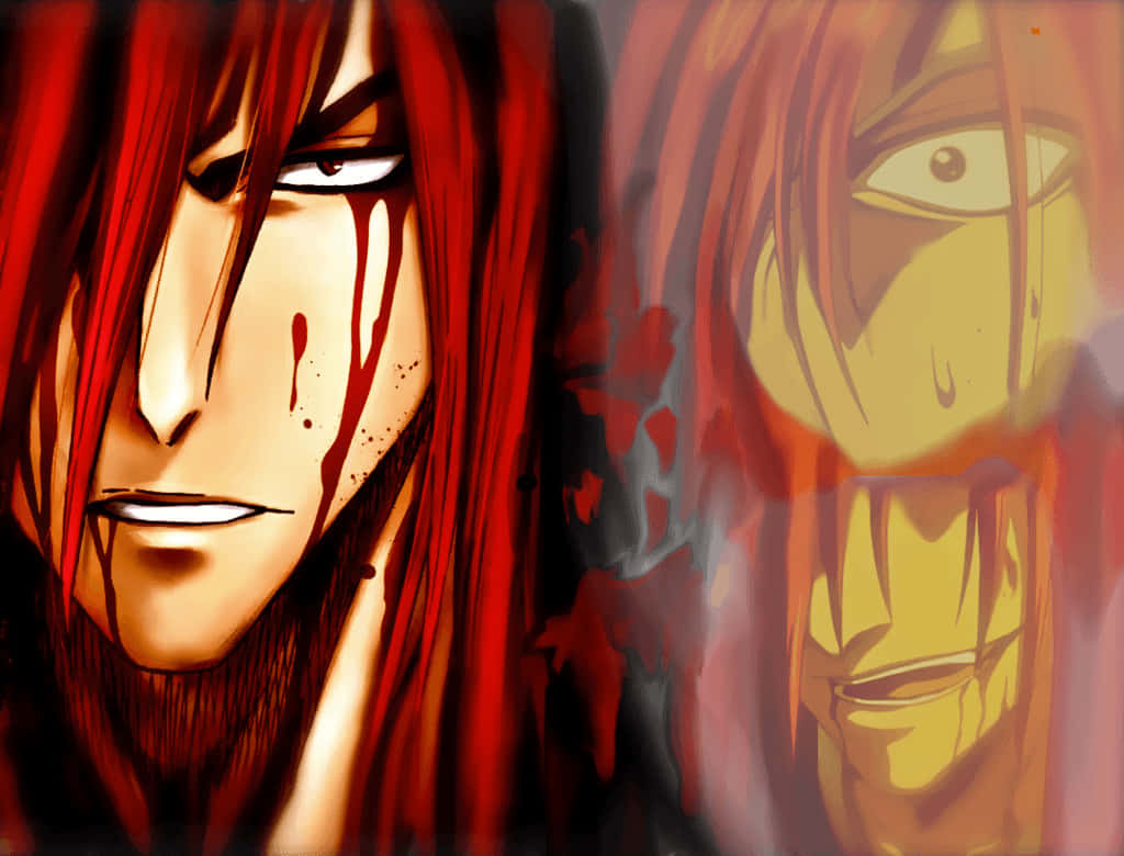 Renji Abarai In His Classic Bankai Combat Armor Wallpaper