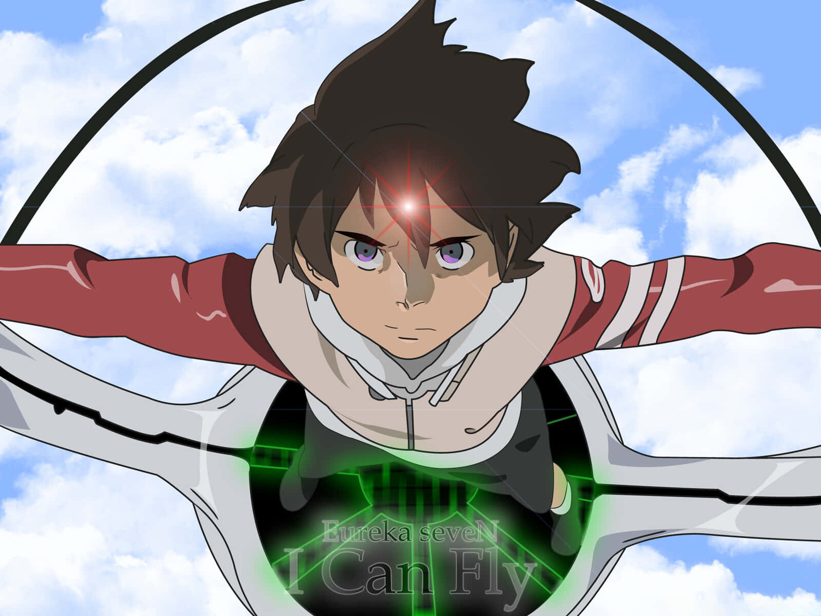 Renton Thurston Eureka Seven Flying Wallpaper