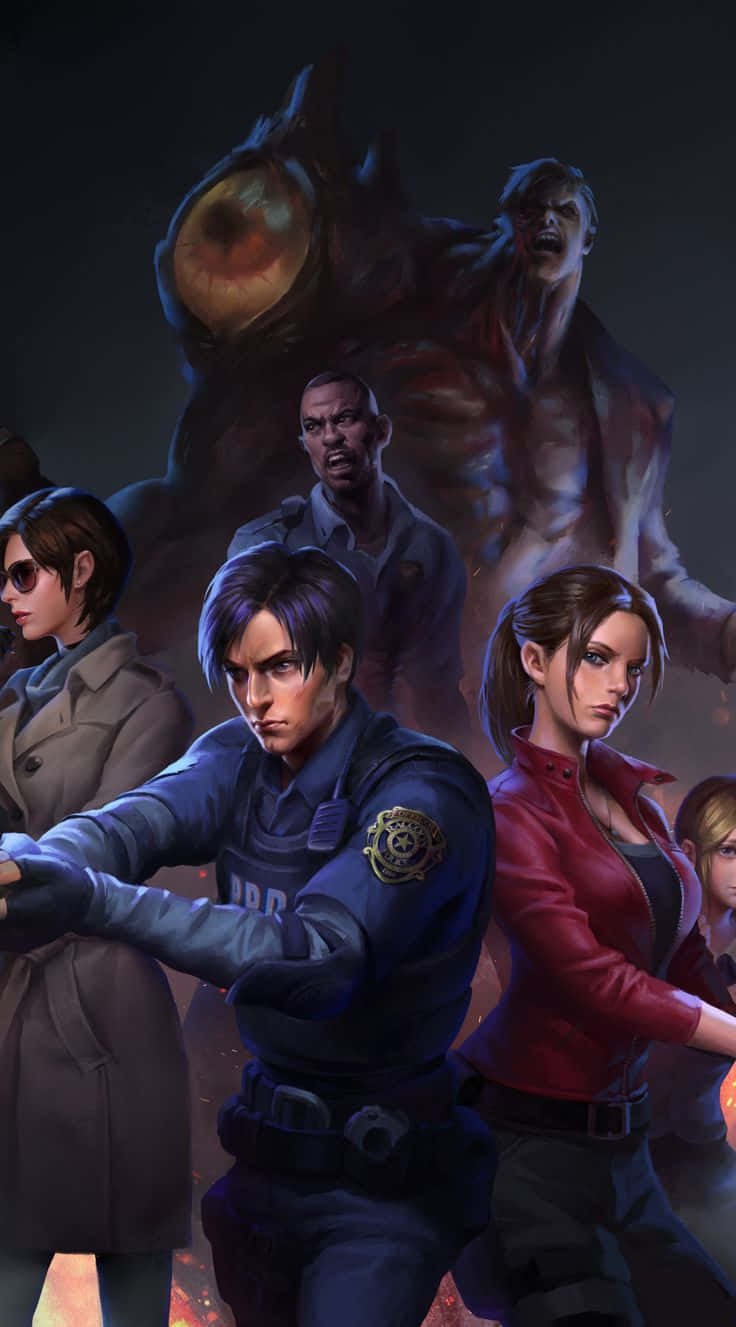 Resident Evil Charactersand Tyrant Wallpaper