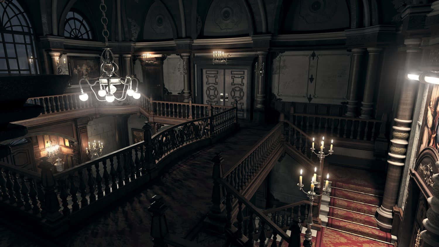 Resident Evil Spencer Mansion Main Hall Wallpaper