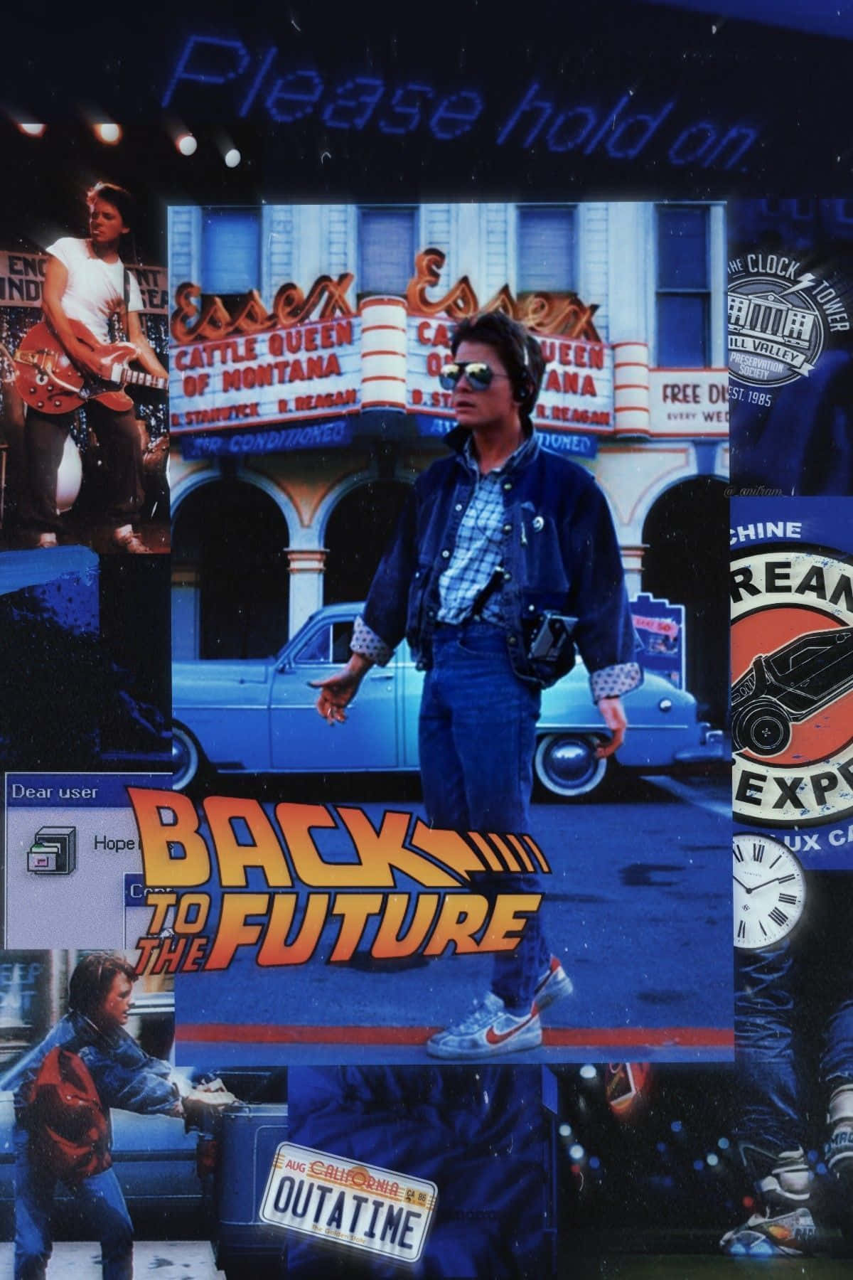 Retro 80s Aesthetic Back To The Future Wallpaper