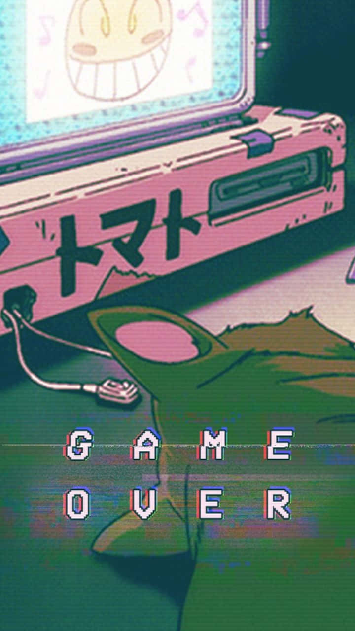 Retro Arcade Game Overi Phone Wallpaper Wallpaper