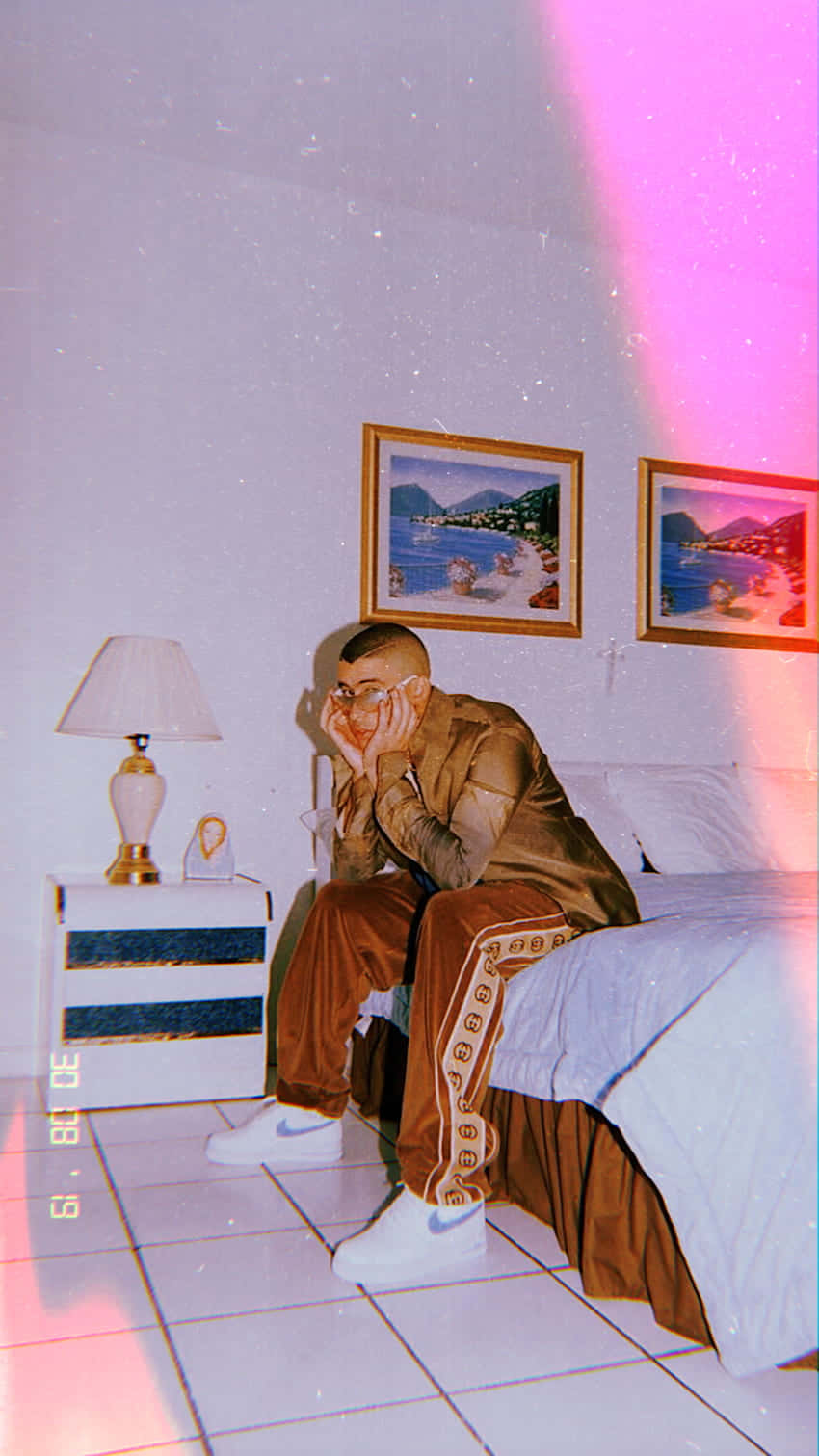 Retro Bedroom Bad Bunny Vibe Wallpaper