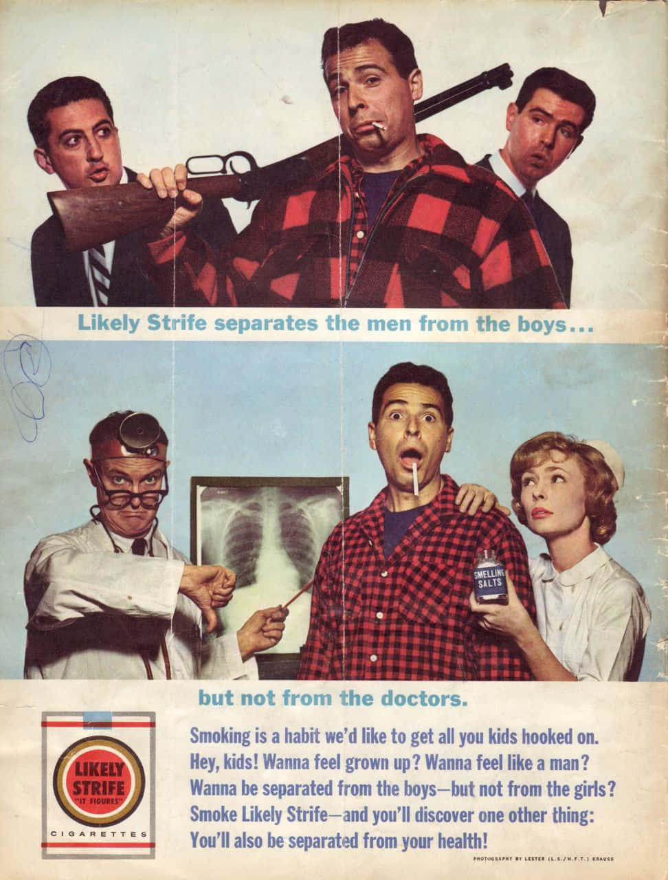 Retro Likely Strife Cigarette Ad Wallpaper