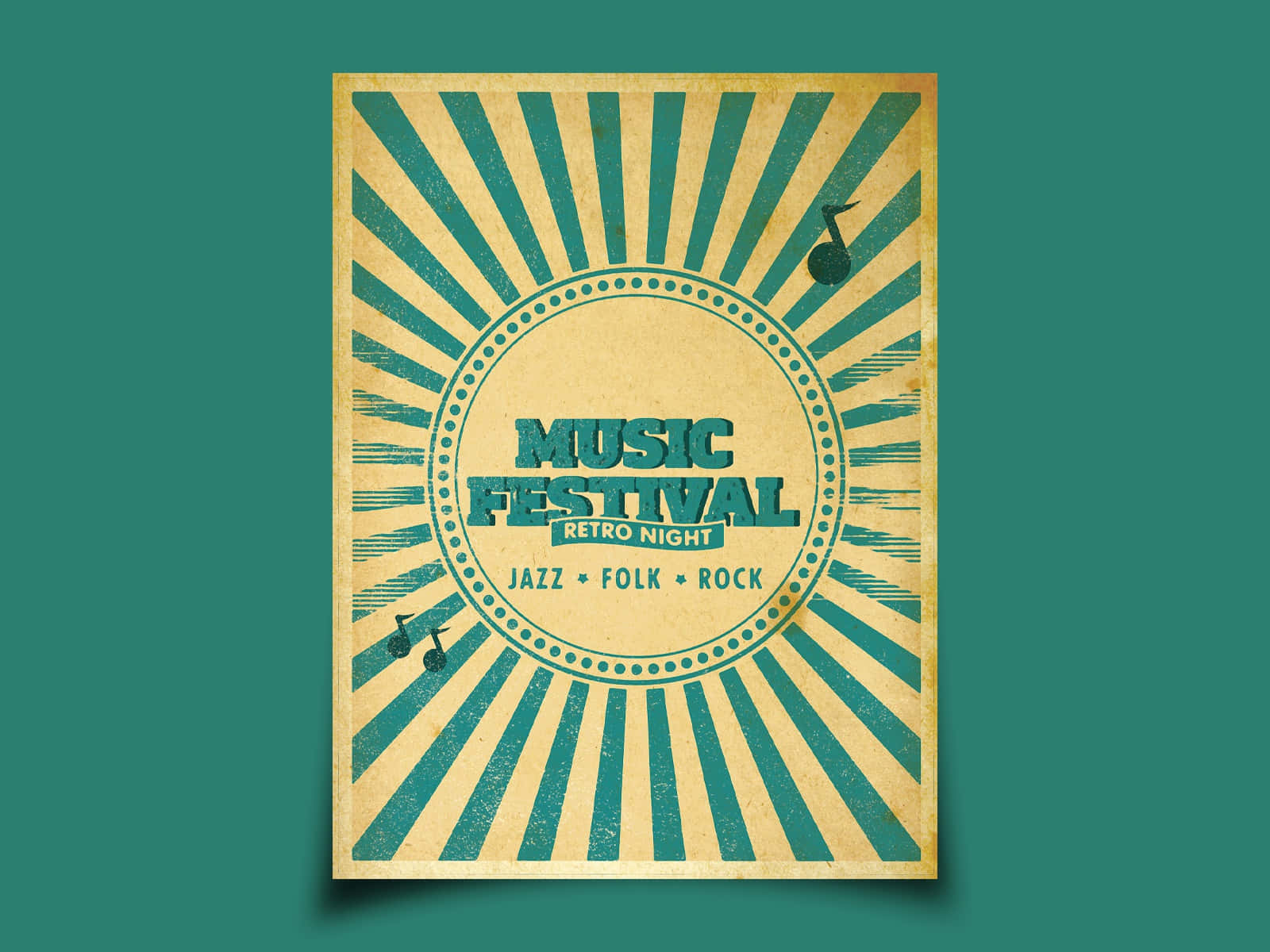 Retro Music Festival Poster Wallpaper