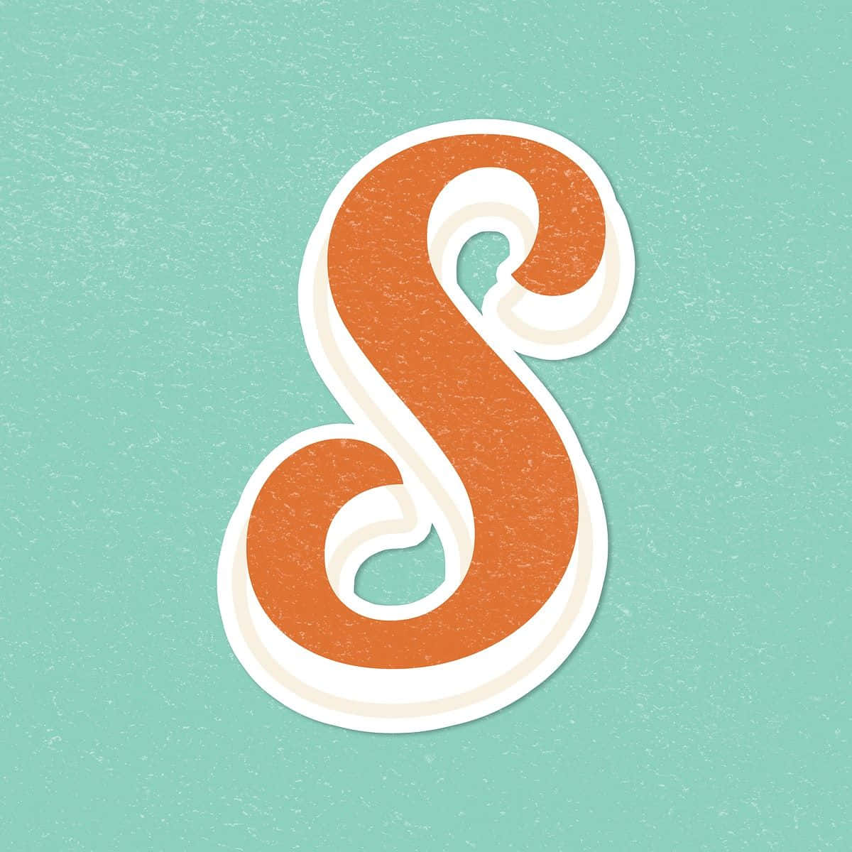 Retro S Letter Aesthetic Wallpaper