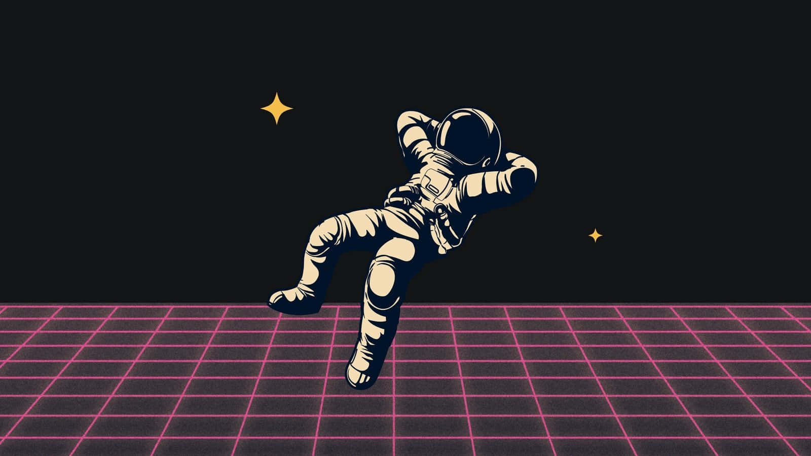 Retro_ Space_ Astronaut_ Float Wallpaper