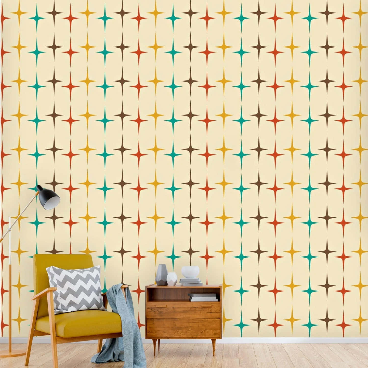 Retro Starburst Wallpaper Interior Wallpaper