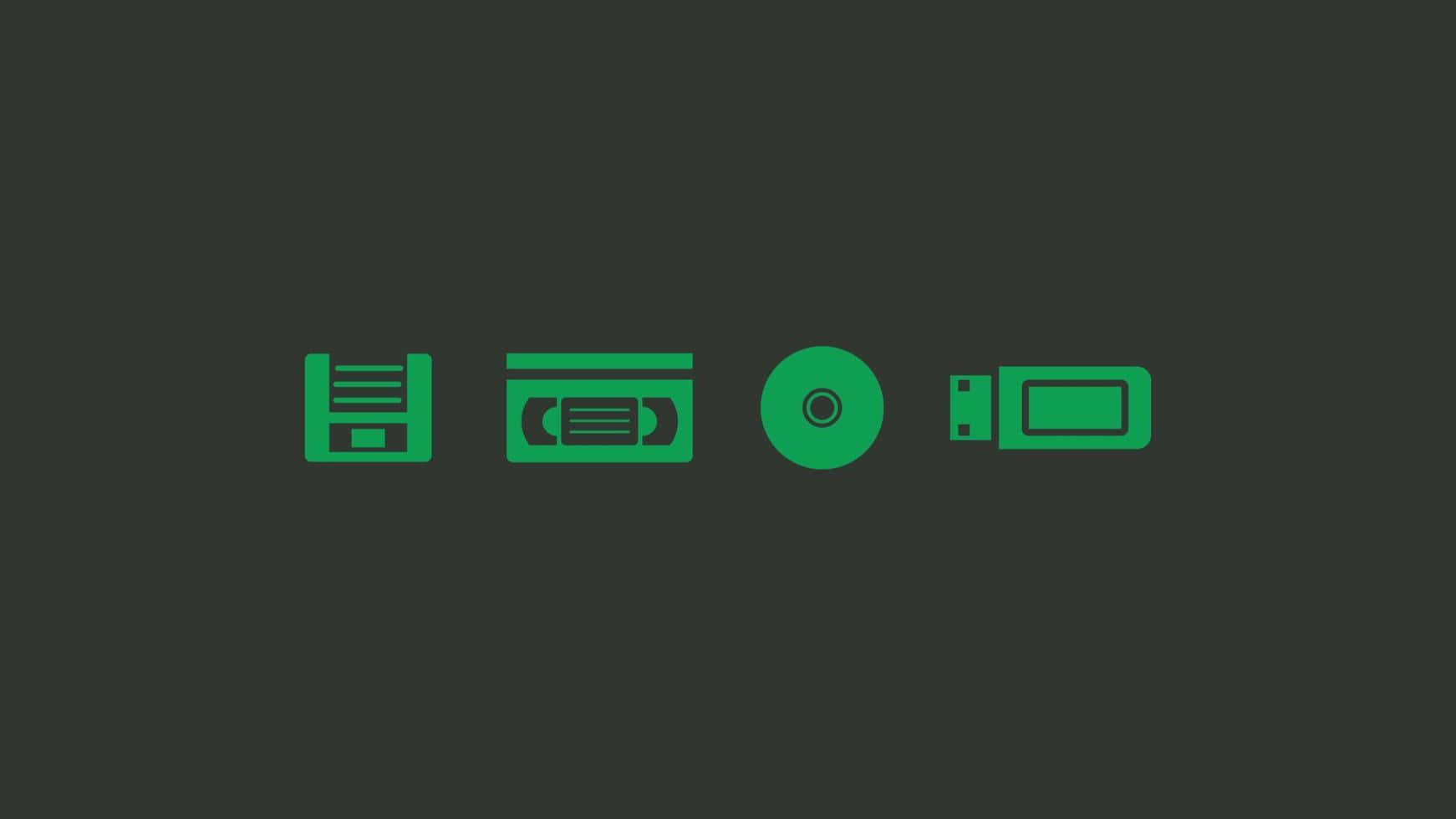 Retro Storage Media Icons Wallpaper