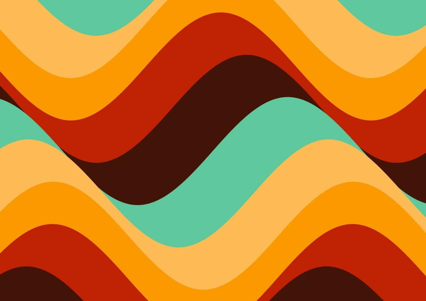 Retro_ Wavy_ Pattern_ Background Wallpaper