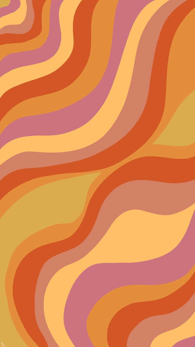 Retro_ Wavy_ Pattern_in_ Warm_ Hues.jpg Wallpaper